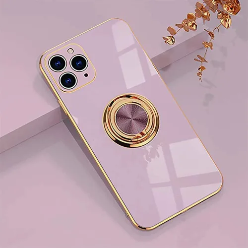 Miniatura 11 de Funda para iPhone 11 Pro con anillo, anillo de rotación de 360 grados integrado con soporte de anillo de rotación de 360 grados con chapado Gris