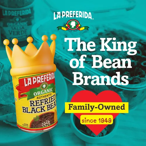 Miniatura 5 de La Preferida Frijoles Refritos Negro Orgánico, 15 oz (Paquete de 3)