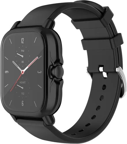 Miniatura 5 de Funda protectora de pantalla compatible con Amazfit GTS 2 Smartwatch Carcasas de TPU suave a prueba de golpes (negro)