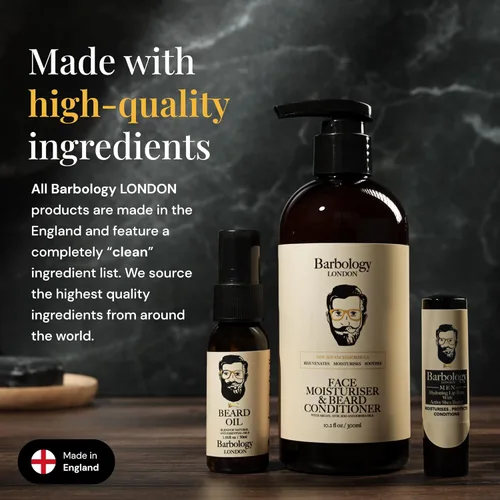 Miniatura 4 de Hidratante 2 en 1 para barba y cara con aceite de jojoba, aceite de argán y aceite de aguacate, acondiciona el cabello facial seco, picazón
