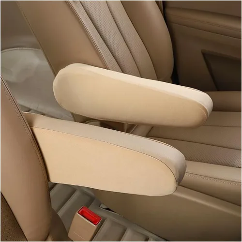 AUCELI 2 piezas de fundas para reposabrazos delanteros de coche, protectores de tela para reposabrazos, cubierta de repuesto directo para consola