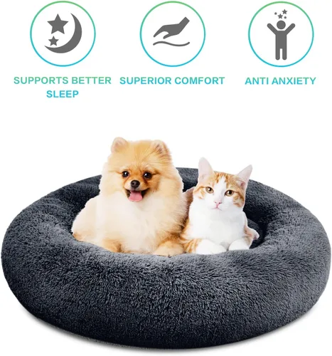 Miniatura 3 de SAVFOX Cama calmante para perros, cama antiansiedad, cama de perro de felpa para perros pequeños, tamaño mediano, grande y XL, cama suave y cómoda