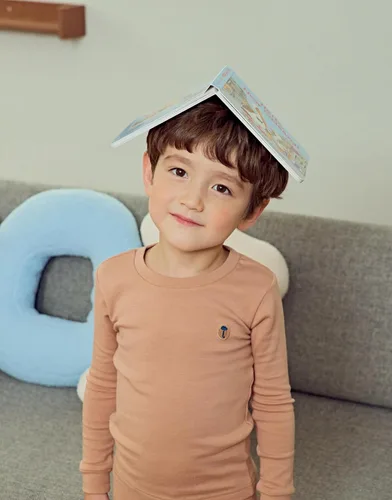 Miniatura 5 de moimoln Pijama de algodón suave y liso modal para bebés, niños y niñas, ajuste cómodo, pijama larga para el día a día