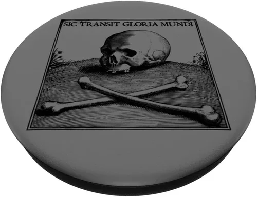 Miniatura 2 de Sic Transit Gloria Mundi Motto Gothic Skull Death Symbol PopSockets Adhesive PopGrip