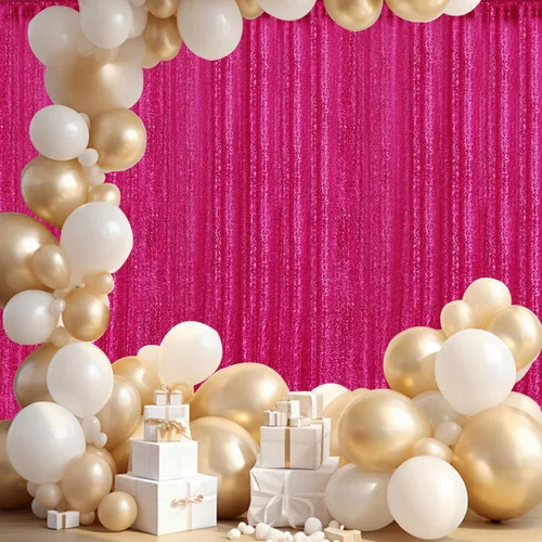 Miniatura 21 de 2 paneles de cortinas de fondo de lentejuelas verdes de 8 pies, cortinas de fondo de fotografía con purpurina para decoración de Navidad, boda