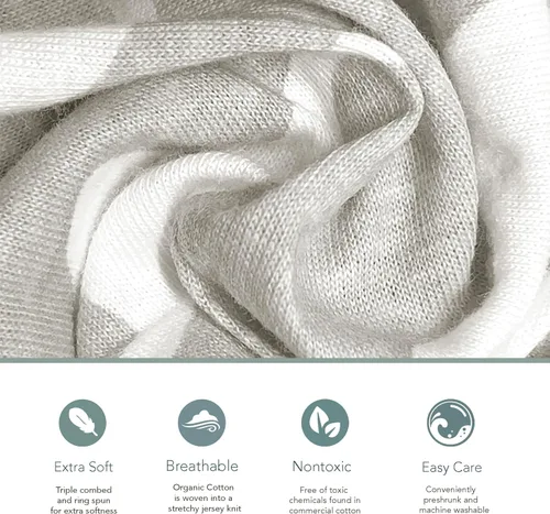 Miniatura 4 de Sábanas bajeras 100% de algodón orgánico para Graco Pack n Play, Babyletto, Pamo Babe, Hiccapop, Dream on Me, Evenflo, Baby Trend, Hygge Hush