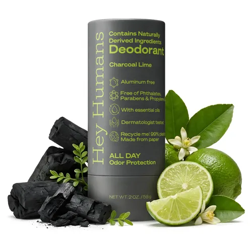Miniatura 18 de Hey Humans Desodorante, desodorante sin aluminio para mujeres y hombres, contiene ingredientes de origen natural, control de olores todo el día