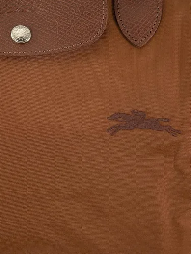 Miniatura 4 de Longchamp 'Le Pliage Green' - Bolso de hombro de nailon mediano, color coñac, Negro