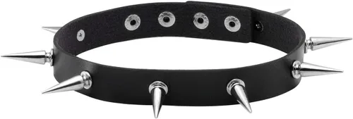 Miniatura 11 de Manfnee Pulsera gótica punk con remaches de clavos de metal, ajustable C: 3 piezas