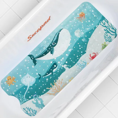 Miniatura 9 de Secopad Alfombra de Baño para Bañera Antideslizante, Lavable a Máquina, Alfombra Antideslizante de Dibujos Animados para Bañera de Bebé y Ducha