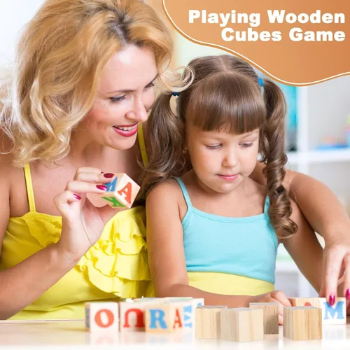 Miniatura 5 de Barydat 300 cubos de madera de 1 pulgada, bloques de madera sin terminar para manualidades, cubo cuadrado de madera natural en blanco para proyectos