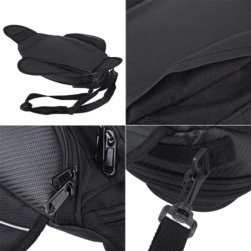 Miniatura 9 de Aramox Bolsa de motocicleta, negro universal motocicleta motocicleta montar fuerte aceite magnético combustible bolsa superior transparente, Popular