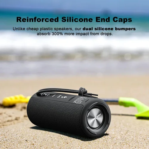 Miniatura 4 de MIATONE Boombox Altavoz Bluetooth portátil al aire libre Altavoces inalámbricos impermeables - Negro
