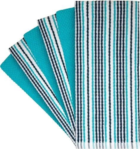 Miniatura 2 de Toallas de cocina de 16 x 26 pulgadas, paquete de 6 toallas de mano grandes de algodón, paños de cocina, diseño de rayas de palomitas de maíz, juego