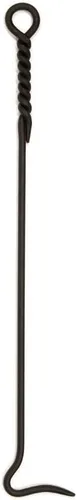Miniatura 8 de Minuteman International Herramienta individual con mango de cuerda, pinzas para chimenea, estándar de 28 pulgadas, color negro