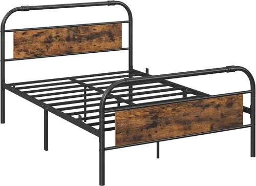 Miniatura 16 de VASAGLE Base de cama de metal tamaño individual de 14 pulgadas de alto, capacidad de peso de 550 libras, no necesita somier, con almacenamiento