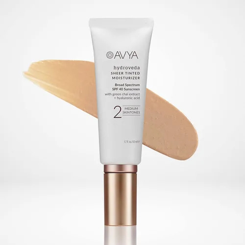 Miniatura 6 de AVYA SPF 40 - Hidratante tintado transparente con ácido hialurónico y chai verde, tratamiento ayurvédico avanzado para una piel equilibrada y más