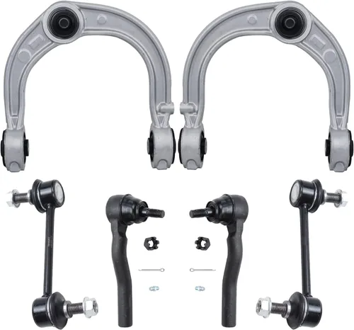 Miniatura 302 de Detroit Axle - Kit de extremo delantero para Chrysler 300 Dodge Charge Challenger 2011-2023, 2 brazos de control inferiores traseros 2 rótulas