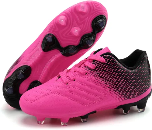 Miniatura 5 de Brooman - Zapatos deportivos con tacos para niños y niñas, zapatos de fútbol para usar al aire libre