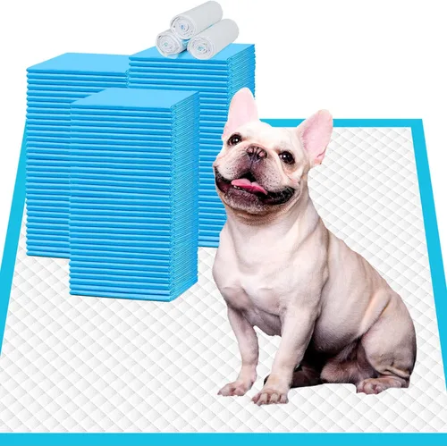 Miniatura 11 de IMMCUTE Almohadillas desechables para orina de cachorros de 22 x 23 pulgadas, 80 unidades, almohadillas de entrenamiento para orina de perro