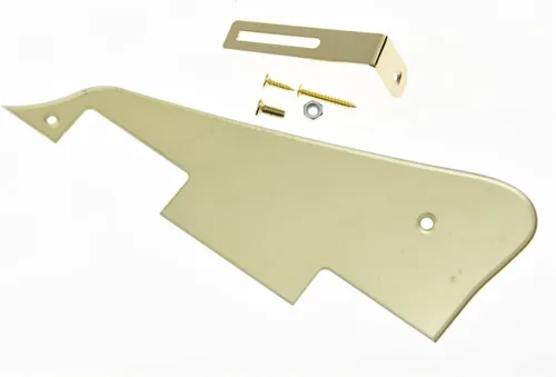 Miniatura 48 de KAISH Golpeador de guitarra LP blanco envejecido de 3 capas con soporte cromado para Epiphone Les Paul
