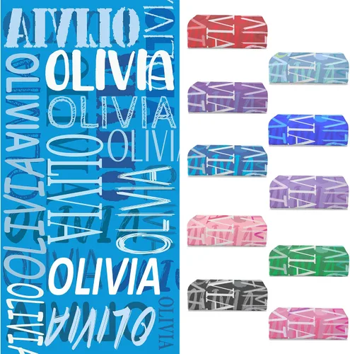 Miniatura 8 de Toallas de playa personalizadas con nombre para niños y adultos, toallas de viaje personalizadas de microfibra para baño y piscina
