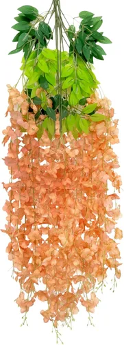 Miniatura 35 de Paquete de 12 guirnaldas de flores colgantes de glicina blanca, enredaderas de flores artificiales de 3.77 pies, glicinia falsa, guirnalda colgante