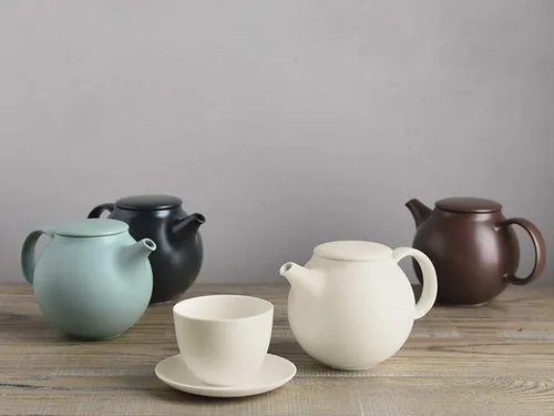 Miniatura 6 de KINTO 17145 PEBBLE - Taza y platillo, 6.1 fl oz (6.1 fl oz), verde musgo