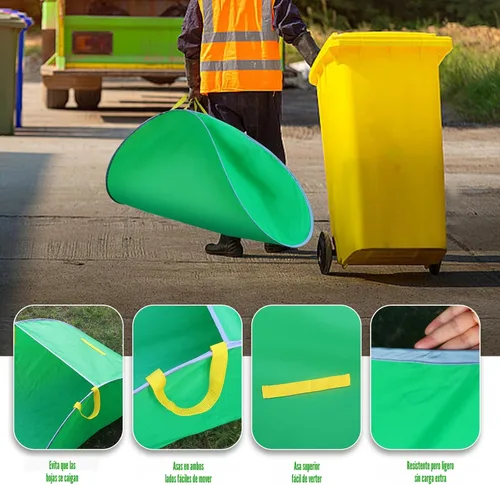 Miniatura 3 de UQM Recolector de hojas, bolsas emergentes portátiles para hojas, herramientas plegables para recoger hojas, número de patente D1005635, bolsas