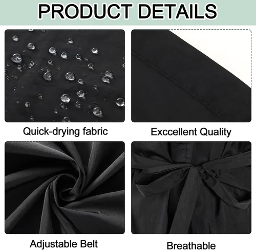 Miniatura 4 de Toulite 6 Pieces Salon Robes Smock for Clients Haircut Cape Hair Salon Client Gown Cape for Women,40 Inches Long