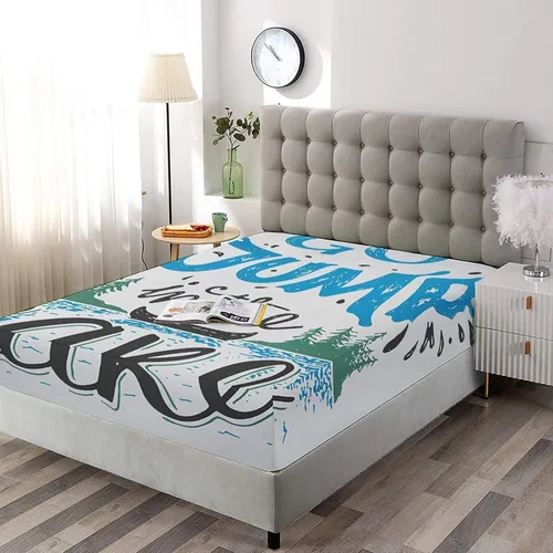 Miniatura 54 de Juego de sábanas decorativas tamaño individual XL, juego de sábanas bajeras con bolsillos profundos de cactus y 2 fundas de almohada