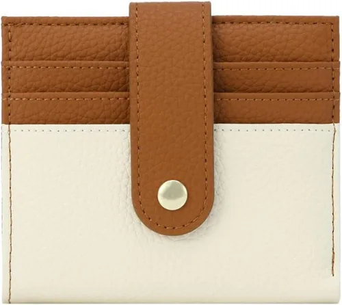 Miniatura 19 de Carteras de cuero para mujer con bloqueo RFID, billetera delgada, plegable, tarjetero con cremallera, bolsillo para monedas, ventana