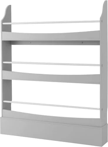 Miniatura 3 de Tangkula Estantería para niños, estantería independiente de 4 niveles para libros, revistas y periódicos, 2 kits antivuelcos, organizador