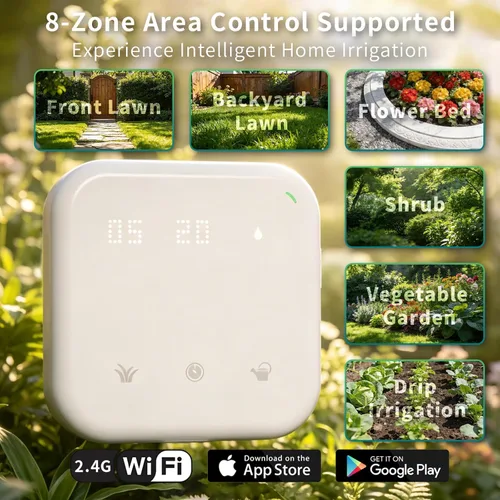 Miniatura 2 de Netro Controlador inteligente de rociadores de 8 zonas, controlador de rociadores WiFi, sistema de riego basado en aplicaciones, controladores