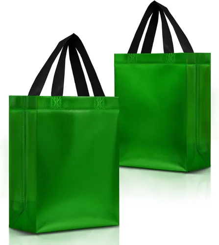 Miniatura 16 de Nush Nush Bolsas de regalo azules de tamaño mediano – Juego de 12 bolsas de regalo reutilizables azules brillantes con asas – Ideal para recuerdos