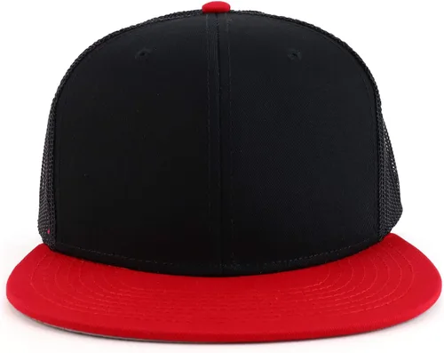 Miniatura 2 de Gorra de Snapback de malla de pico plano en blanco XXL de gran