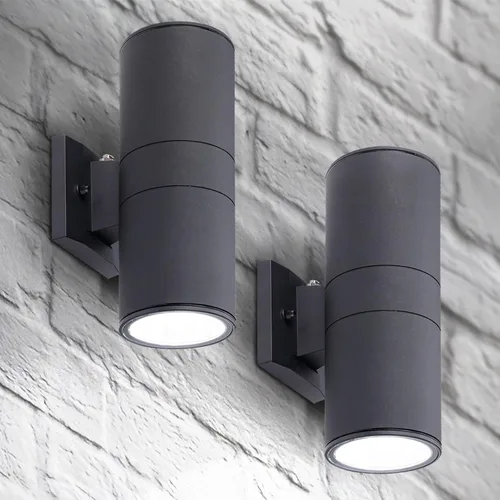 Miniatura 11 de ASD Lámpara de pared para exteriores de 1 luz Portalámparas E26 de 60W 120V ETL Luces cilíndricas hacia arriba y hacia abajo Aplique de pared