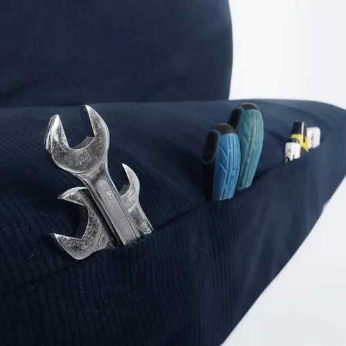Miniatura 3 de Leader Accessories - Funda universal para asientos de auto para camiones de tamaño completo o asientos de banco azul Pana Azul