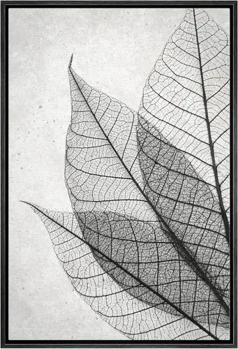 Miniatura 43 de Wall26 - Arte de pared con marco estampado en lienzo, bosque negro y blanco, árbol de madera con detalles de anillo, naturaleza, naturaleza salvaje