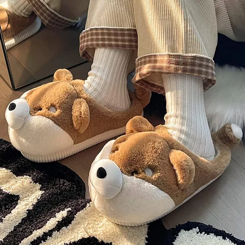Miniatura 6 de RAGEFIVE Lindas pantuflas de vaca para mujeres y niñas, pantuflas de algodón de felpa mullida para el hogar, para interiores y exteriores