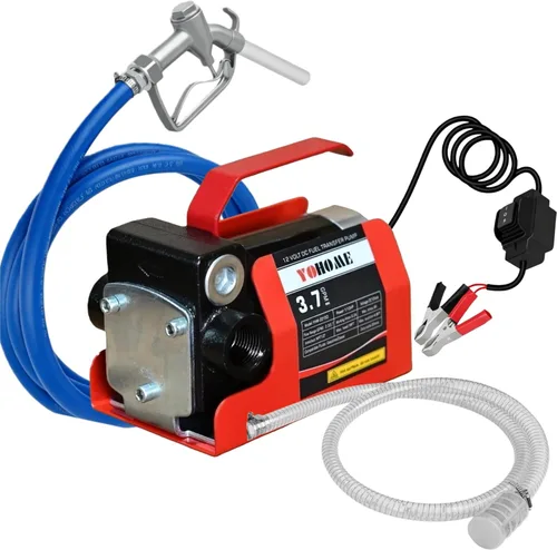 Miniatura 8 de Bomba de transferencia de gasolina YOHOME DC 12V Nueva bomba de transferencia de combustible de doble vía de hierro fundido 3.7GPM con estabilidad