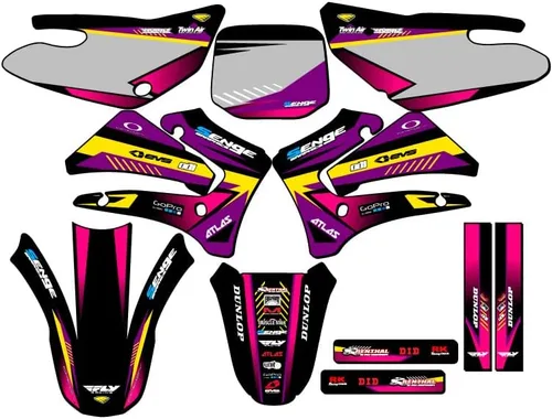 Miniatura 9 de TTR 125 SURGE 2000-2007 Kit de base gráfica Senge negro compatible con Yamaha