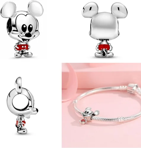 Miniatura 3 de Oomibo 925 Sterling Silver Charms for Bracelets Beads Pendant birthday Day Gifts for Women 3pcsset