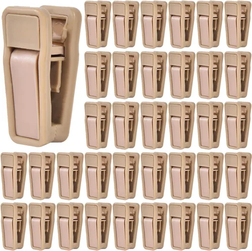 Miniatura 15 de KISEER Juego de 40 pinzas de plástico para colgar el bebé, juego de pinzas para colgar ropa de terciopelo (rosa)