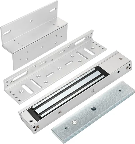 Miniatura 11 de Cerradura electromagnética eléctrica de 180 kg 350 libras de fuerza de retención, electroimán de 12V, modo seguro NC, puerta única para sistema