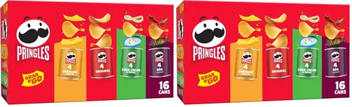 Miniatura 12 de Pringles - Patatas fritas, bocadillos para el almuerzo, paquete de variedad, paquete de 13.7oz (10 latas)