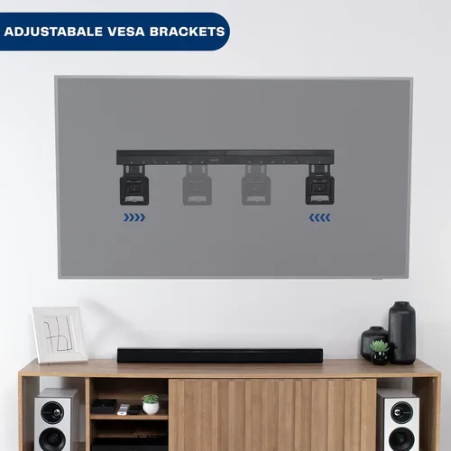 Miniatura 9 de VIVO Soporte de pared universal para TV plana con microhuecos para pantallas de 43 a 90 pulgadas, perfil ultra delgado, Mount-TVMG1