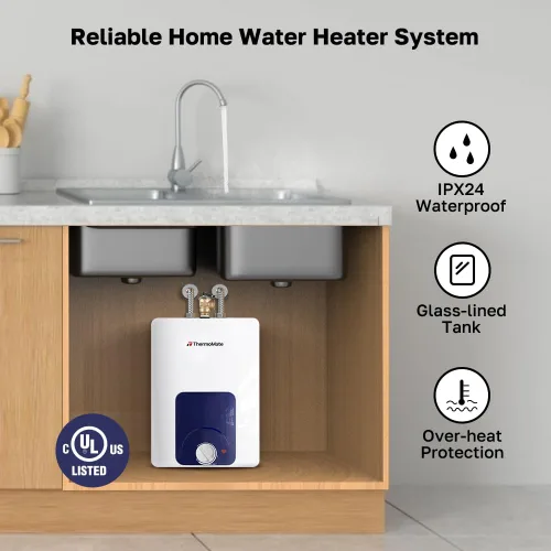 Miniatura 3 de ThermoMate Calentador de agua eléctrico con certificación UL, ES150B, punto de uso de 1.3 galones, calentador de agua debajo del fregadero, 120 V