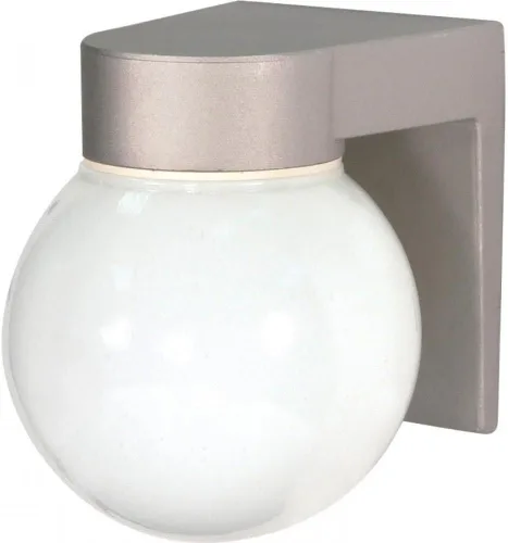 Miniatura 5 de Nuvo Luminaria SF77/141 Utilidad para Exteriores, Aplique de Aluminio Fundido Duradero para Montaje en Pared, Luz de Porche y Patio con Globo