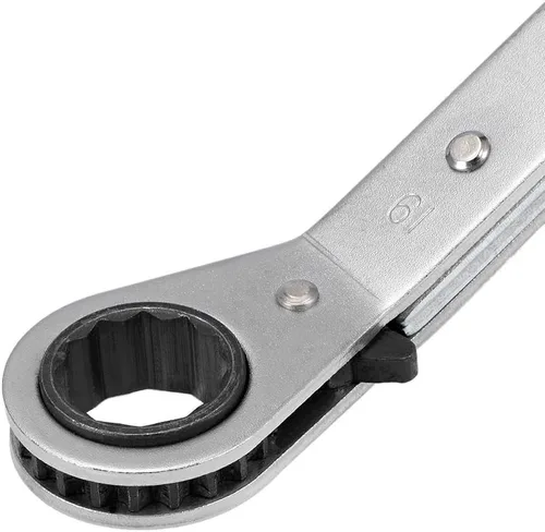 Miniatura 5 de uxcell Llave de trinquete reversible, extremo de caja doble de 0.669 in x 0.748 in, Cr-V